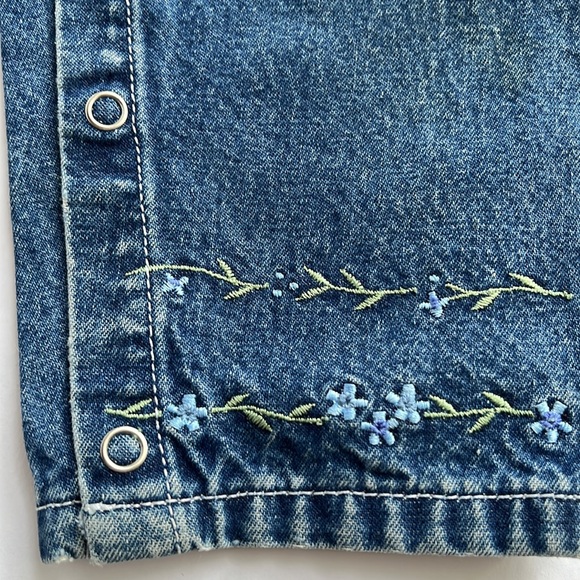 RVT Kids Denim Jeans Blue Jeans w/ Embroidery Size 24 Months Size 2 Butterflies - Picture 11 of 16